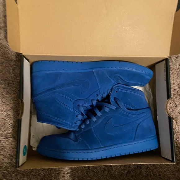 Jordan 1 blue suede - Picture 2 of 3